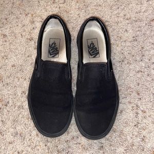 Vans Black Slip-Ons size 8